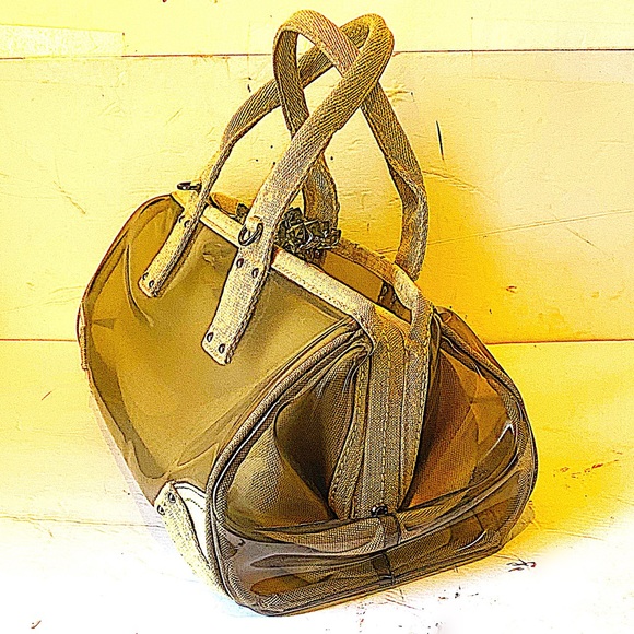 Authentic Prada PVC Transparent & Canvas Handbag - Picture 5 of 12